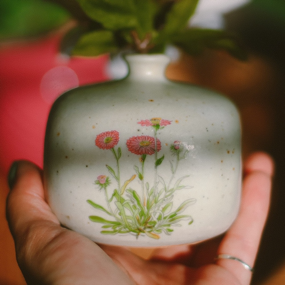 vintage counterpoint bud vase | japanese pottery